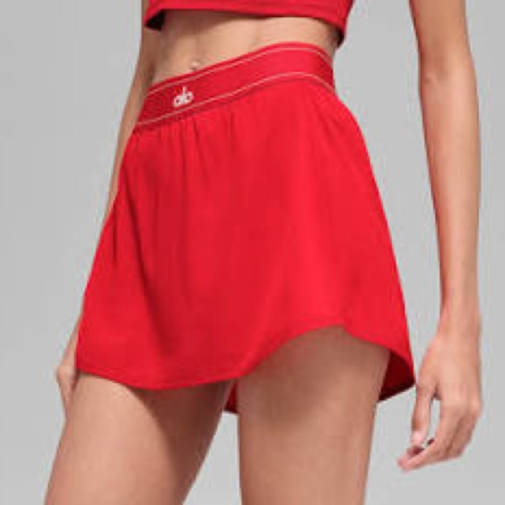 ❤️ALO❤️BRIGHT RED Match Point Skirt - Picture 2 of 7